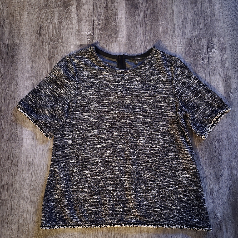 Banana Republic Monochrome Textured Knit Top
